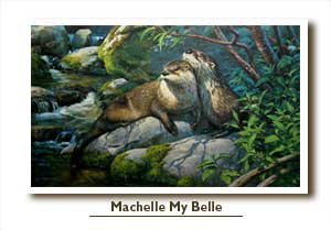 Leon Parson Wildlife Art/ Small Mammals/Otters/ Machelle My Belle